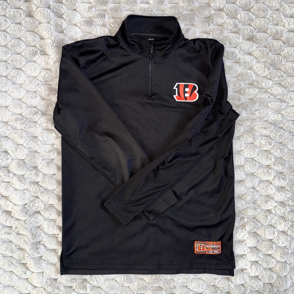 Cincinnati Bengals Victory Quarter-Zip Pullover Top